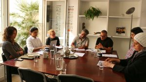 وفد رابطة عائلات قيصر والمركز السوري للإعلام وحرية التعبير ومركز توثيق الانتهاكات في اجتماع مع فريق عمل الفدرالية الدولية لحقوق الإنسان